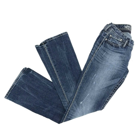 Express Stella Regular Fit Boot Cut Jeans Size 4 - Picture 1 of 6